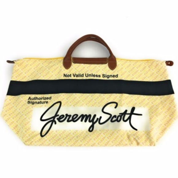 RARE Jeremy Scott Gold Credit Card Print Weekender - Picture 1 of 8